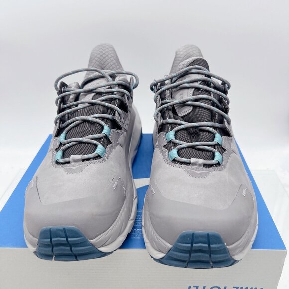 Hoka One One Kaha 2 Low GTX Trail Hiking Shoe Sharkskin/Blue Coral Womens US 9.5 - Picture 5 of 12